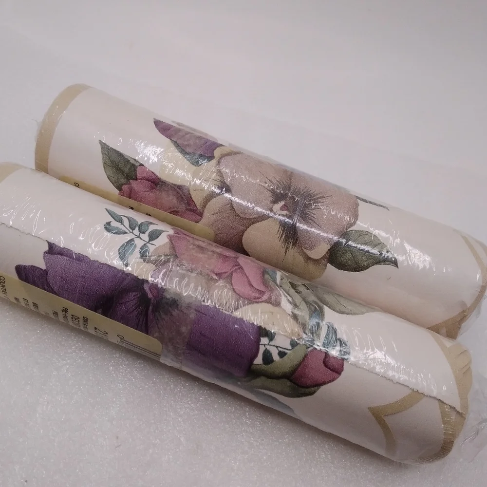 Lot of 2 BREWSTER Wallcovering Floral Laser Cut BORDER Pre-pasted, 6.75